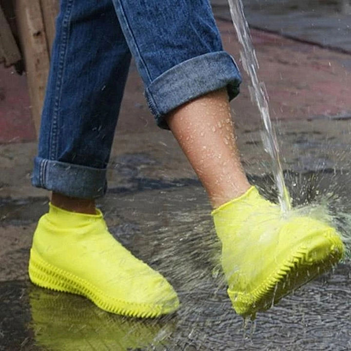 Waterproof Shoe Cover Silicone Material Unisex Shoes Protectors Rain Boots  For Indoor Outdoor