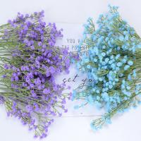 【hot】 Gypsophila Heads Flor Artificial De Respiração Do Bebê Decoração Casamento DIY Arranjo Em Casa Plantas Plástico Falso 60cm 81 Pcs