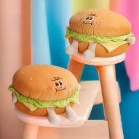 【CW】Cute Big Hamburger Plush Toy Fun Decoration Sleeping Pillow Rag Doll Birthday Present
