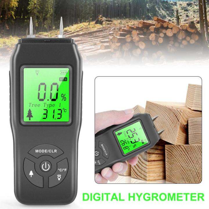Electric Digital 2 Pin Precision Wood Moisture Meter Tester with LCD