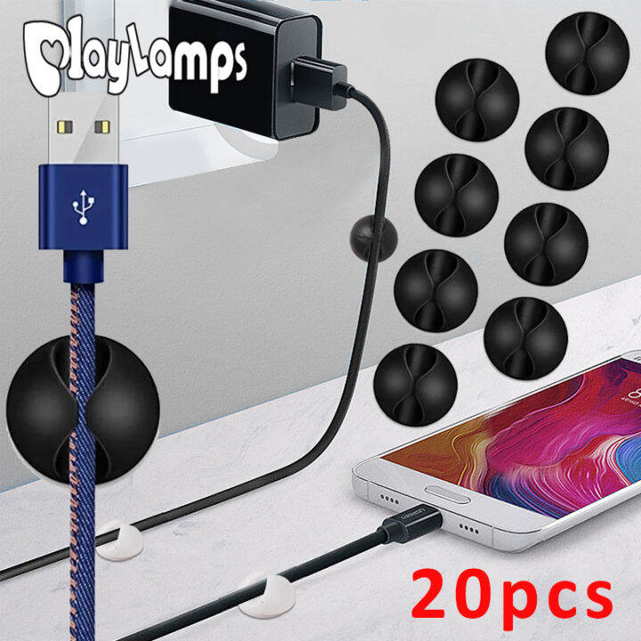 NEW Car Cable Organizer Silicone USB Cable Winder Flexible Cable