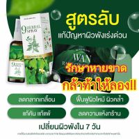 ส่งฟรี!! (สบู่+สเปรย์สมุนไพร) ว่านรางจืด / 9 Herbal ขาลาย กลากเกลื้อน สังคัง เชื้อรา คอดำ สะเก็ดเงิน คันตามตัว ใช้คู่กันx2 ว่านหางจระเข้