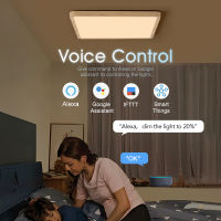 MARPOU Tuya Smart LED Ceiling lamp App Voice Control With Wifi Alexa Ultrathin 2.4CM Square Ceiling Lights Living room