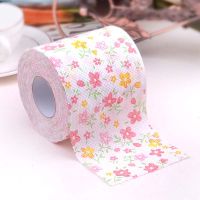 4 Roll Cute Rolling Paper 2 PLY Toilet Paper Funny Toilet Tissue Roll Flower Pattern 300 Sheets Roll DEC597