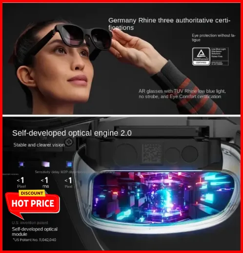 nreal-air-แว่น-ar-อัจฉริยะ-micro-oled-fhd-1080p-ภาพคมชัด-เทียบเท่าจอ-201-นิ้ว-สำหรับดูหนัง-เล่นเกมส์-และใช้แทนจอคอมฯ-สมาร์ทโฟน-มีไมค์และลำโพงในตัว