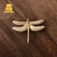 Copper Color Drawer Knobs Dragonfly-shaped Dresser Knobs Furniture Handles Insect Cabinet Pull Handles for Cabinets and Drawers Door Hardware