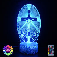 Jesus Led Night Light For Church Decoration Lights Blessed Virgin Mary Lamp USB Battery Powered Room Table Lamp Christian Gift