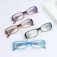 【cw】 Fashion Anti Blue Light Reading Glasses Urltra Light Eye Protection Women Flowers Elegant Comfortable Eyeglasses