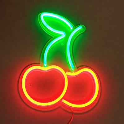 Custom Made Neon Sign for Cherry Only LED Wall Lights Party Wedding Shop Window Restaurant Birthday Decoration