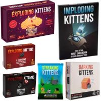 Red Exploding Kittens 4 In 1 Set Family Party Board Game Fun Kids Toy Cards Game เหมาะสำหรับของขวัญวันหยุด