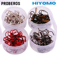 PROBEROS 20ชิ้น/ล็อตตกปลาตะขอแหลมคมหนาม Jigging หล่อตะขอเหล็กคาร์บอนสูงรอบโค้งเบสทะเลตกปลารอก HKBX012