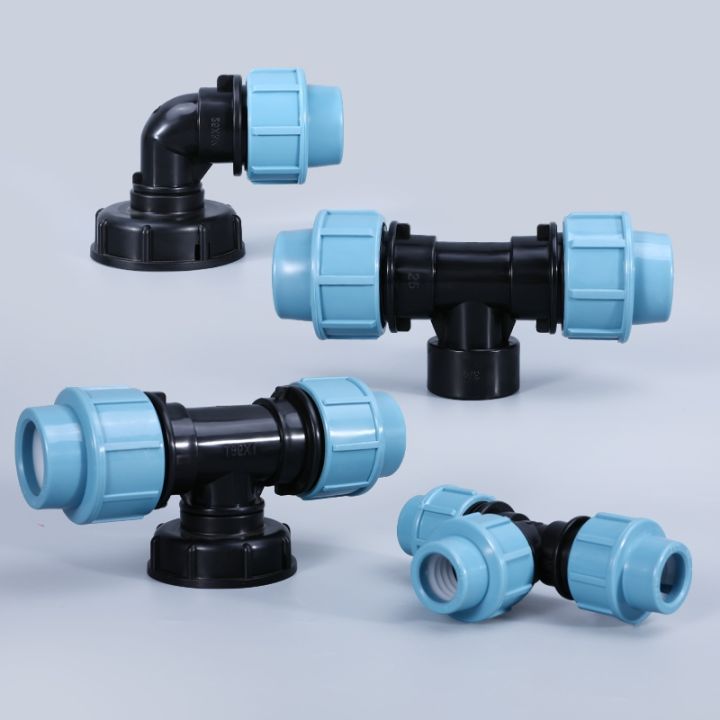 1pcs-1-3-4-1-2-plastic-tee-fittings-reducing-connector-water-tank-pipe-t-shaped-adapter-garden-hose-dn20-dn25-dn32-blue