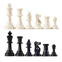 ตัวหมากรุกสากลมาตรฐาน 3 3/4 Standard Club Triple Weighted Plastic Chess Pieces