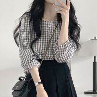 COD dhdfxcz Linki ✈ Plaid shirt long sleeve simple basic women blouse