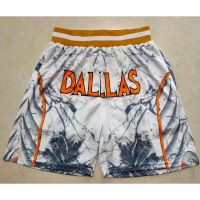 【2 Styles】2023NBA Shorts Dallas Mavericks 2021 Print Side Pockets And Green Pockets Basketball Shorts