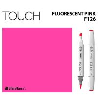 TOUCH TWIN BRUSH MARKER F126 (FLUORESCENT PINK) / มาร์คเกอร์หัวพู่กัน-หัวตัดขนาดกลาง รหัส F126 (FLUORESCENT PINK)