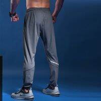 HOT14★Men S Breathable กางเกงกีฬา Joggers Sweatpants วิ่งออกกำลังกายกีฬากางเกงชาย Gym ฟิตเนสสบายๆกางเกง