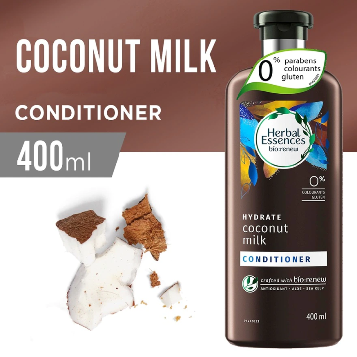 HERBAL ESSENCES BioRenew Hydrating Coconut Milk Conditioner 400ml