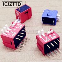 Piano appearance dial code Direct dial code switch DIP switch Red/Blue color 1/2/3/4/5/6/7/8/10P 2.54MM Coding DS pitch Side