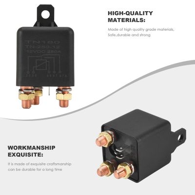 Car Relay 12V 24V 250A Continuous Type High Power Motorcycle Battery Control Switch Terminal Automotive Starter Relay