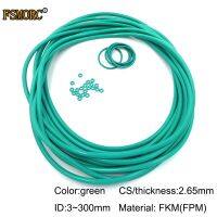 Green FKM o rings ID3mm 300mmx2.65mm thickness/CS Oil resistant acid and alkali resistant sealing Gasket FPM o-ring