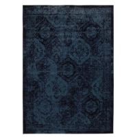 Rug, low pile, dark blue