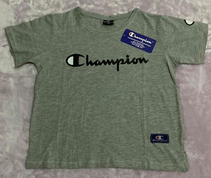 Champion Ladies Tshirts (Croptop)- Overruns Made In Bangladesh (Available  Colors : Red, Black, White, Yellow, Blue & Gray) | Lazada Ph