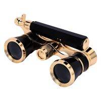 2X Black 3X25 Opera Binocular Coated Lens Telescope Opera Glasses Coated Theater Glass Lady Glass Handle Women Gifts