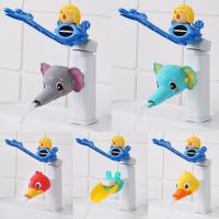 Cartoon Duck Shape Faucet Extender Kit Silicone Baby Hand Washing Faucet Extension Splash-proof Water Pipe Bathroom Accessories