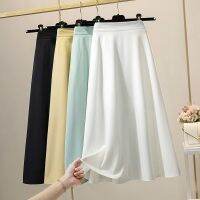 hot【DT】○▦ﺴ  Elastic Waist A-line Female Umbrella Drape Ruched Half Length Students Skirt