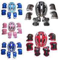 Outdoor Sports Y Store 7PCS/Set Kids Boy Girl Knee Elbow Pad Sets Children Cycling Skate Bicycle Helmet Protection Safety Helmet Safety Guard