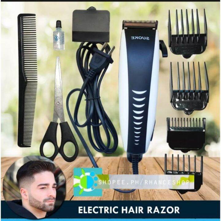 Electric Hair Razor Hair Clipper Trimmer Shaver Full Set for Men Barber