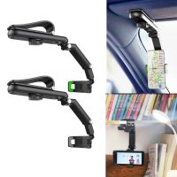 【Cloth the whole world】1080 Rotation Car Clip Sun Visor Cell Phone Holder Universal Phone Mount For iPhone 13 GPS Rearview Mirror Stand Car Mobile Clip