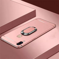 LANLIN สำหรับ Vivo Y91เคสโทรศัพท์หรูหรา3 In 1 Matte Ultra Thin Anti-Scratch กันกระแทก Electroplated กรอบ Hard PC ฝาหลังสำหรับ Vivo Y91พร้อมขาตั้งแหวน