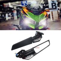 Modified Motorcycle Mirrors For Kawasaki Ninja 250 300 400 Yamaha R25 R3 R15 Adjustable Rotating Rearview Wind Swivel Wing Side