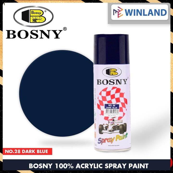 Bosny 100 Acrylic Spray Paint Dark Blue No.28 xWINLANDx Lazada PH