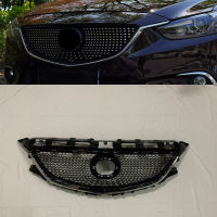 ดัดแปลงเพชรด้านหน้า RACING GRILLE GRILLS กันชน ABS ตาข่ายหน้ากากสำหรับ MAZDA 6 ATENZA 2014 2015 2016รถจัดแต่งทรงผม