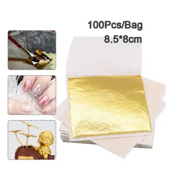 New 24K Gold Leaf Edible Gold Foil Sheets for Food Cake Decoration Arts Crafts  Paper DIY Home Real Gold Foil Gilding