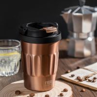 【CW】Tyeso Retro Metal Coffee Mug Portable Stainless Steel Water Bottle with Handle Ice Master Car Mug