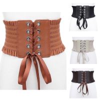 ชุด corset แฟชั่นยืดได้แบบผูกเชือก 5211028♞