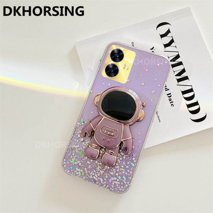 dkhorsing-ปลอกอ่อนแวววาวโปร่งใสสำหรับ-realme-c55nfc-c55พร้อมขายึดซิลิโคนเคสโทรศัพท์-realme-c55-nfc-2023ฝาหลัง-realmec55