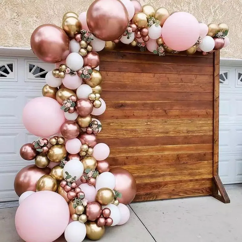 Chrome Rose Gold Balloon Garland Diy Wedding Decoration Macaron Pink  Balloon Arch Baby Shower Birthday Party Decor | Lazada.Vn