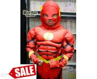 Cosplay ชุดฮีโร่เด็ก ชุด The Flash ชุดซุปเปอร์ฮีโร่ เดอะแฟลช มีกล้าม แบบไม่มีรองเท้า