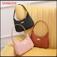 5FANGZHE สีทึบทึบ ถุงใต้วงแขน หนังพียู กระเป๋าถือแบบถือ แฟชั่นที่ทันสมัย สลิงกระเป๋าถุง ผู้หญิงผู้หญิงผู้หญิง