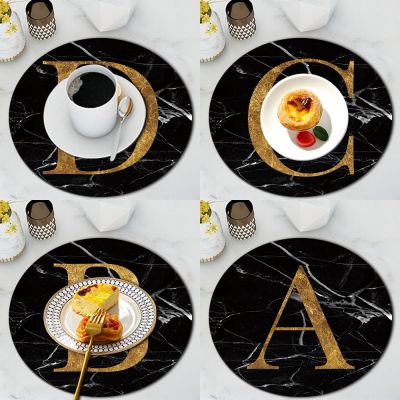 【CW】♘๑  Placemat Coaster Tableware Initial Table Resistant Round Drink