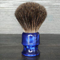 dscosmetic 26mm black badger hair knots shaving brush ocean blue handle