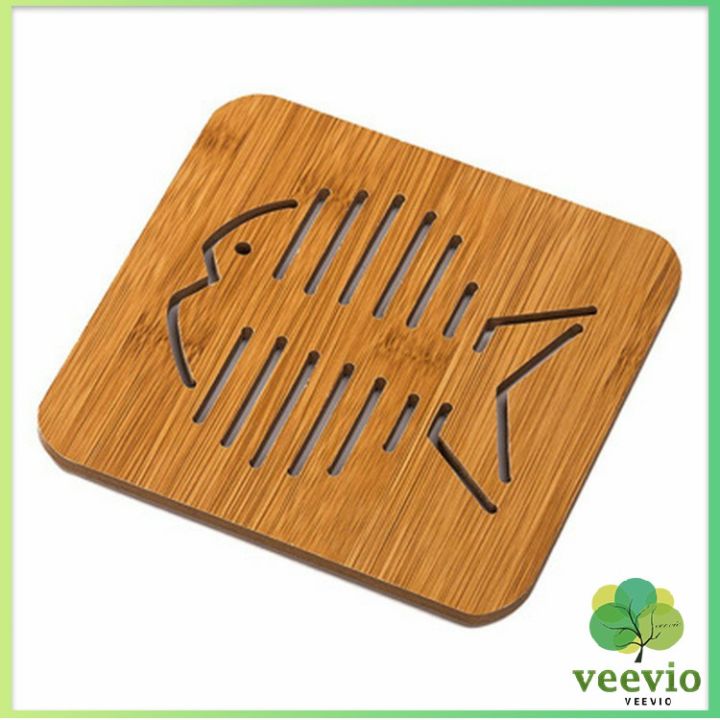 veevio-แผ่นไม้รองกันความร้อน-แผ่นไม้รองจาน-ของใช้ในห้องครัว-สปอตสินค้าร