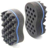 【CW】 Curly Hair Styling Sponge Sided  Brushes Multi-holes Side Braid Twist Curl hair brush for Afico