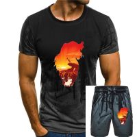 2023 NewBlue T เสื้อ Lion King Movie Out เสื้อยืดแขนสั้นผู้ชาย Overside Tee เสื้อ100ผ้าฝ้ายพิมพ์ Tshirt