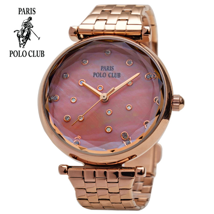 นาฬิกา-paris-polo-club-ผู้หญิง-3pp-2202906l-ของแท้มีกล่องใบรับประกัน-1-ปี